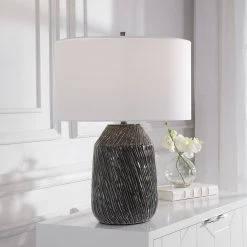 Accessories Uttermost Malaya Graphic Black Table Lamp