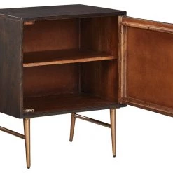 Ashley Furniture Cabinets Dorvale - Dark Brown - Accent Cabinet