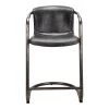 Moe's Home Collection Stools Freeman Counter Stool Onyx Black Leather -m2