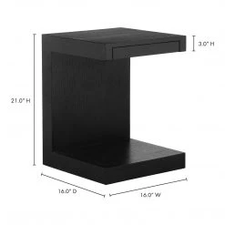 Moe's Home Collection Zio Sidetable Black Oak Tables