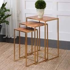Uttermost Copres Oxidized Nesting Tables Set/3