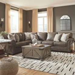 Signature Design By Ashley® Sectionals Roleson - Quarry - Left Arm Facing Sofa 3 Pc Sectional