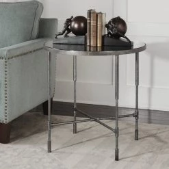 Uttermost Vande Aged Steel SideTable 7 Uttermost Vande Aged Steel SideTable
