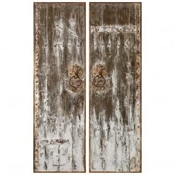 Uttermost Giles Aged Wood Wall Art, S/2