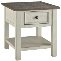 Ashley Furniture Tables Bolanburg - White / Brown / Beige - Rectangular End Table