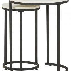 Ashley Furniture Tables Briarsboro - White/black - Accent Table (2/cn)