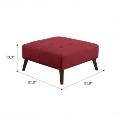 Emerald Home Ottomans Binetti Ottoman, Brick Red 13 Emerald Home Ottomans Binetti Ottoman, Brick Red