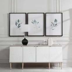 Accessories Uttermost Simple Sage Watercolor Prints, S/3