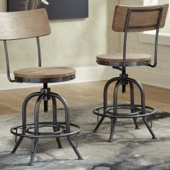 Ashley Furniture Stools Pinnadel - Light Ultimate Best In Class Swivel Stool (2/CN)