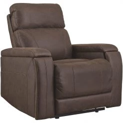 Ashley Furniture Reclining Furniture Rowlett - Walnut - Pwr Recliner/adj Headrest