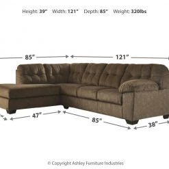 Signature Design By Ashley® Accrington - Sleeper Sectional With Chaise Sectionals