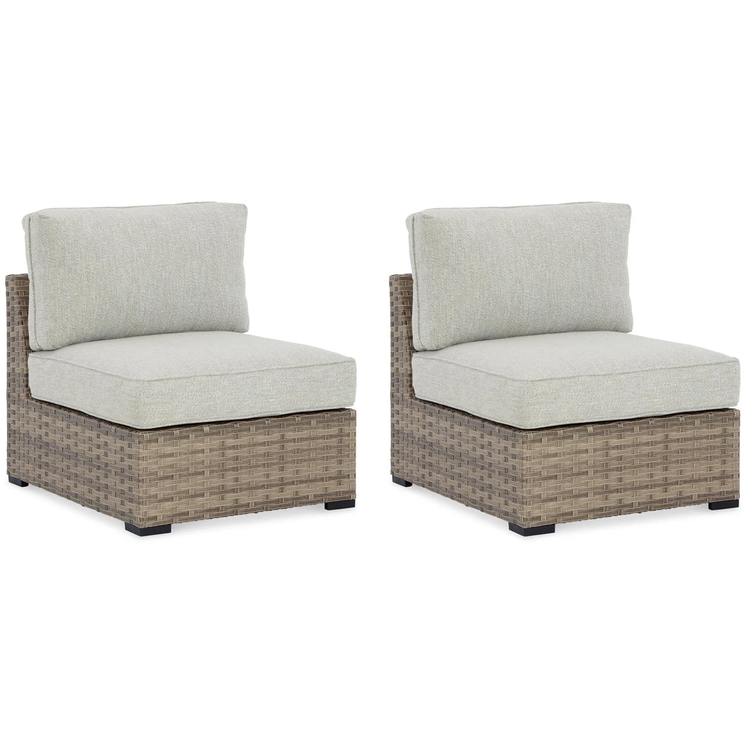 Ashley Furniture Chairs Calworth - Beige - Armless Chair W/cushion (2/cn) 3 Ashley Furniture Chairs Calworth - Beige - Armless Chair W/cushion (2/cn)