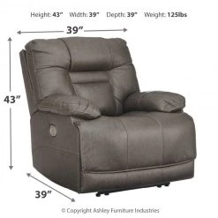 Ashley Furniture Wurstrow - PWR Recliner/ADJ Headrest Reclining Furniture