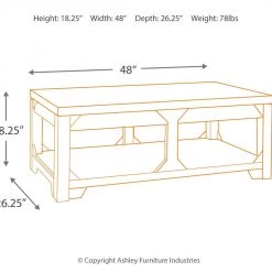 Ashley Furniture Rogness - Rustic Brown - Lift Top Cocktail Table Tables 23 Ashley Furniture Rogness - Rustic Brown - Lift Top Cocktail Table Tables