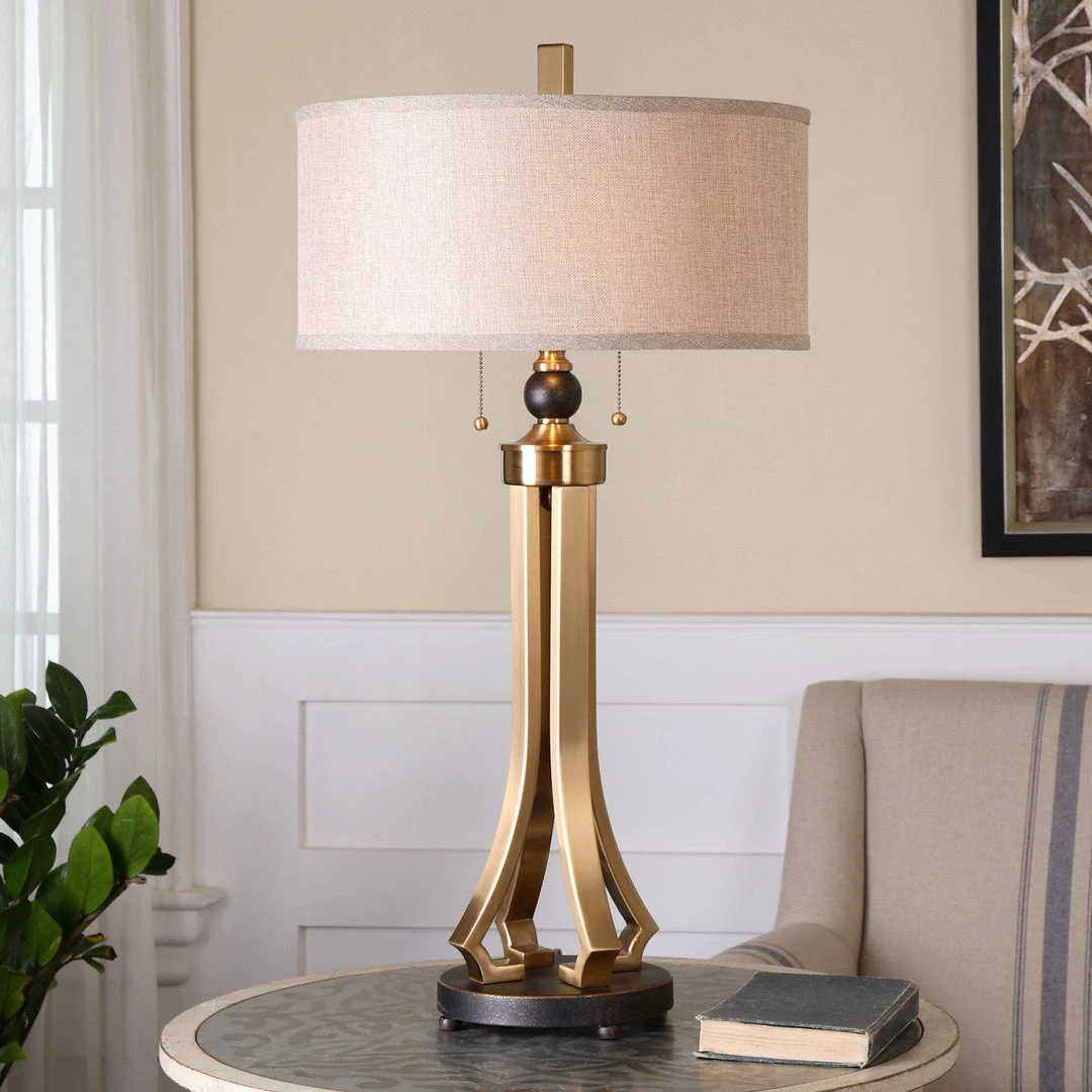 Uttermost Selvino Brushed Brass Table Lamp 4 Uttermost Selvino Brushed Brass Table Lamp