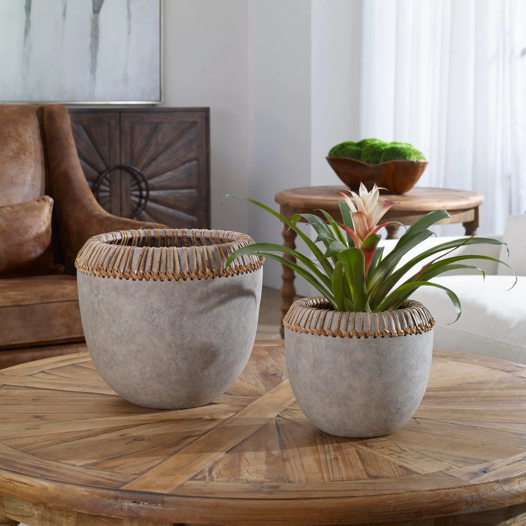 Uttermost Aponi Concrete Ray Bowls, S/2 Table Decor 6 Uttermost Aponi Concrete Ray Bowls, S/2 Table Decor