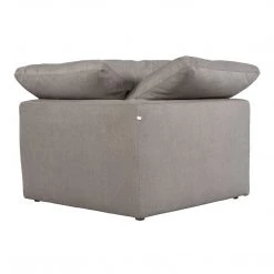 Moe's Home Collection Terra Condo Corner Chair Livesmart Fabric Light Grey Sectional Pieces