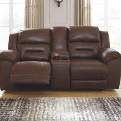 Signature Design By Ashley® Reclining Furniture Stoneland - Reclining Sofa, Double Reclining Loveseat With Console