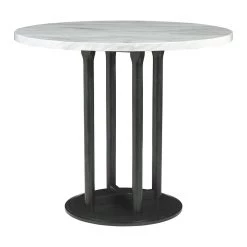 Signature Design By Ashley® Centiar - Dark Gray - 5 Pc. - Counter Table, 4 Upholstered Barstools