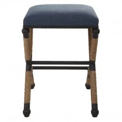 Stools Uttermost Firth Rustic Navy Counter Stool