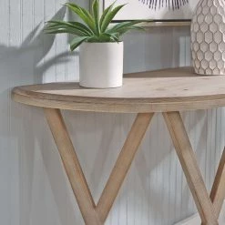 Ashley Furniture Glasslore - Light Grayish Brown - Sofa Table Tables