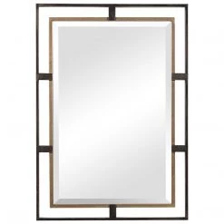 Accessories Uttermost Carrizo Gold & Bronze Rectangle Mirror