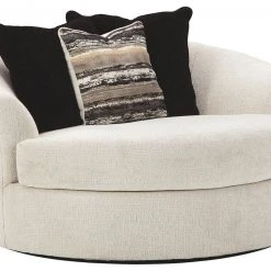 Ashley Furniture Cambri - Snow - Oversized Round Swivel Chair