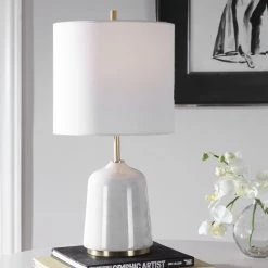 Accessories Uttermost Eloise White Marble Table Lamp