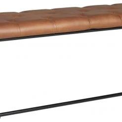 Ashley Furniture Donford - Brown/black - Upholstered Accent Bench