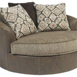 Ashley Furniture Chairs Abalone - Chocolate - Oversized Swivel Accent Chair