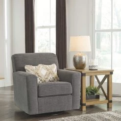 Ashley Furniture Alcona - Charcoal - Swivel Glider Accent Chair Chairs