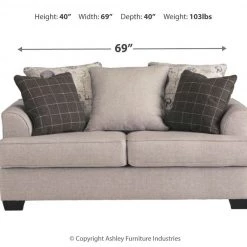 Ashley Furniture Velletri - Pewter - Loveseat Loveseats 16 Ashley Furniture Velletri - Pewter - Loveseat Loveseats