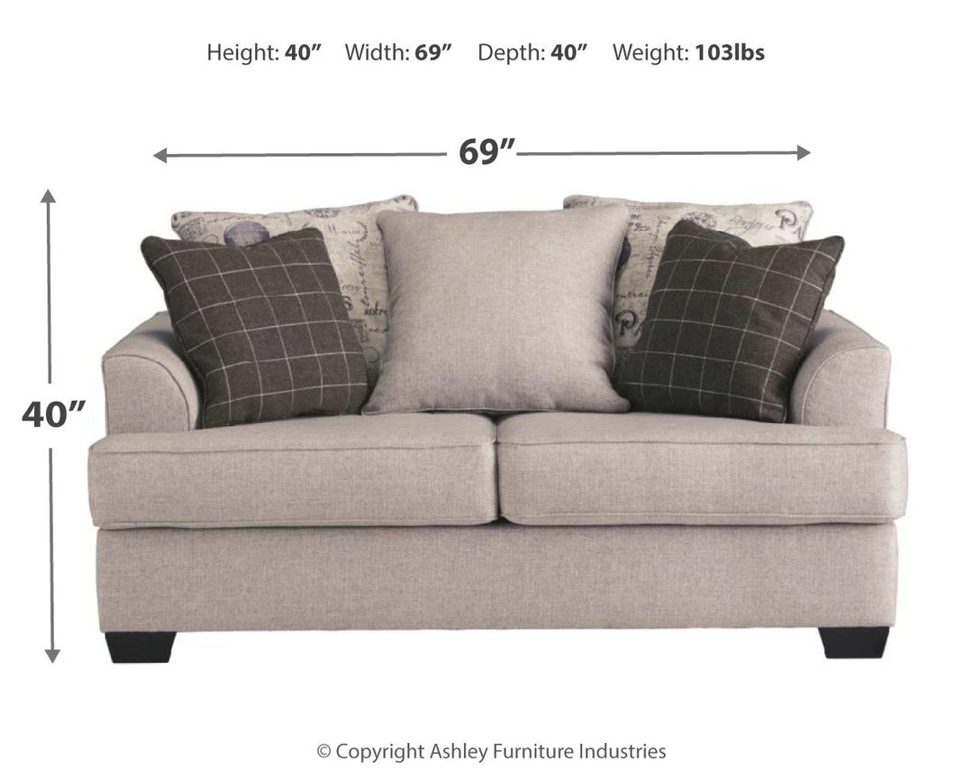 Ashley Furniture Velletri - Pewter - Loveseat Loveseats 9 Ashley Furniture Velletri - Pewter - Loveseat Loveseats