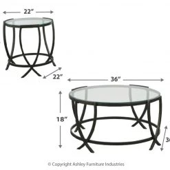 Ashley Furniture Tarrin - Black - Occasional Table Set (3/cn) 13 Ashley Furniture Tarrin - Black - Occasional Table Set (3/cn)