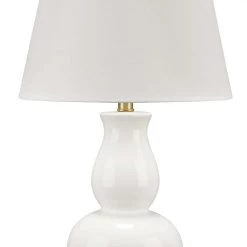 Ashley Furniture Zellrock - White - Ceramic Table Lamp (1/cn)