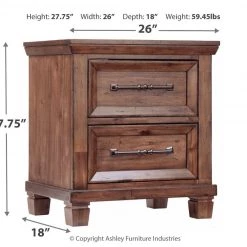 Ashley Furniture Royard - Warm Brown - Two Drawer Night Stand 11 Ashley Furniture Royard - Warm Brown - Two Drawer Night Stand