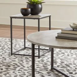 Ashley Furniture Lazabon - Gray/black - Occasional Table Set (3/cn)