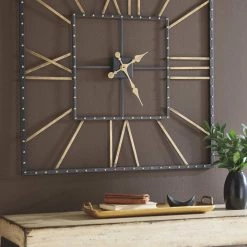 Ashley Furniture Thames - Black/gold Finish - Wall Clock Accessories