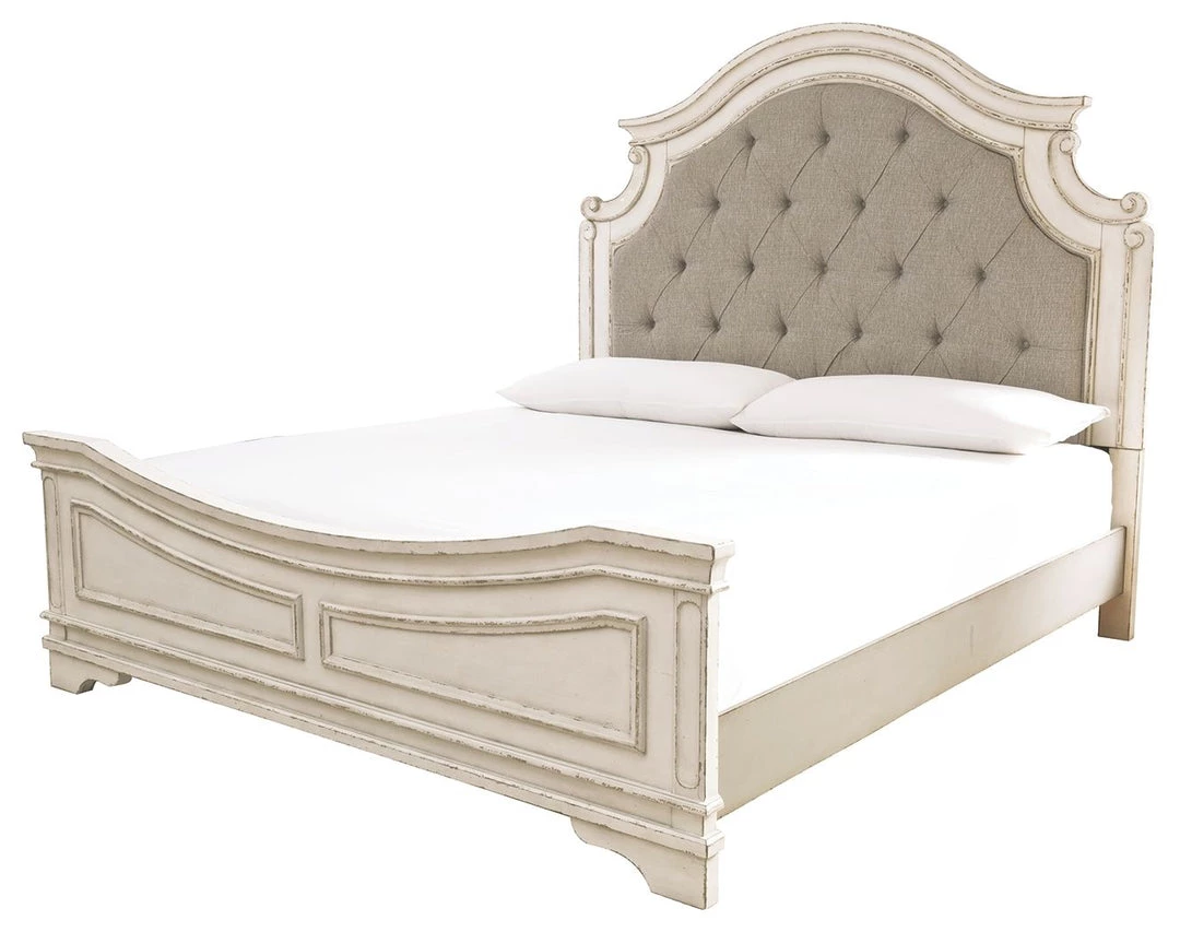 Signature Design By Ashley® Realyn - Two-tone - California King Upholstered Panel Bed Beds 3 Signature Design By Ashley® Realyn - Two-tone - California King Upholstered Panel Bed Beds
