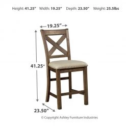 Ashley Furniture Moriville - Beige - Upholstered Barstool (2/CN) Stools