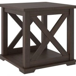 Ashley Furniture Camiburg - Warm Brown - Square End Table