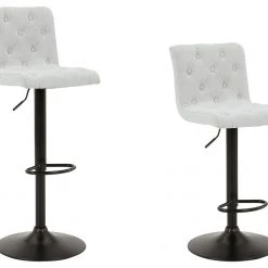 Signature Design By Ashley® Gaddison - Light Beige/black - Tall Uph Swivel Barstool(2/cn)