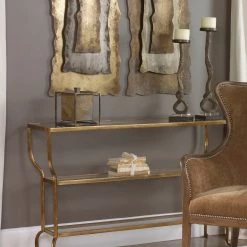 Tables Uttermost Deline Gold Console Table 14 Tables Uttermost Deline Gold Console Table