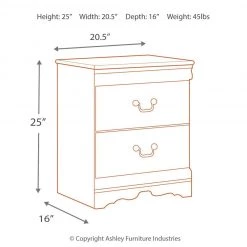 Ashley Furniture Anarasia - White - Two Drawer Night Stand Nightstands 8 Ashley Furniture Anarasia - White - Two Drawer Night Stand Nightstands