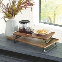 Ashley Furniture Table Decor Kaleena - Brown/black - Tray Set (2/cn)