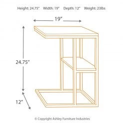 Ashley Furniture Forestmin - Natural/black - Accent Table