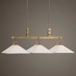 Uttermost Brookdale Industrial 3 Light Linear Chandelier 12 Uttermost Brookdale Industrial 3 Light Linear Chandelier