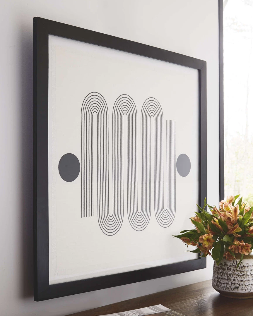 Ashley Furniture Jaegar - Black/white - Wall Art Accessories 4 Ashley Furniture Jaegar - Black/white - Wall Art Accessories