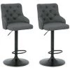 Signature Design By Ashley® Stools Gaddison - Gray/black - Tall Uph Swivel Barstool(2/cn)