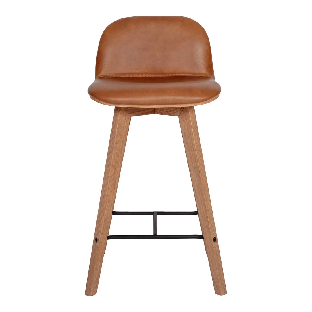 Moe's Home Collection Stools Napoli Leather Counter Stool Tan 3 Moe's Home Collection Stools Napoli Leather Counter Stool Tan
